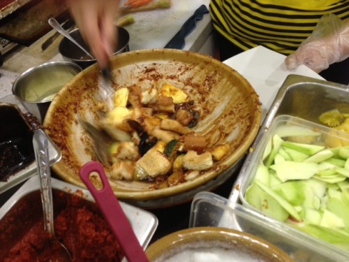 The beginnings of a rojak