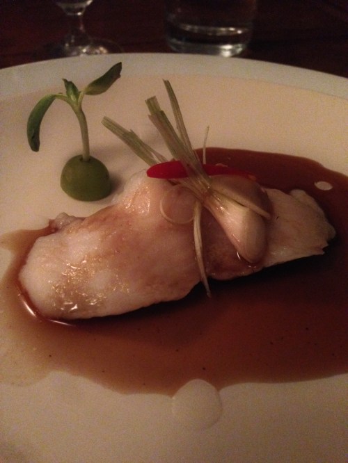 Steamed fish with soy sauce, one of the many courses at Nang Gin Kui