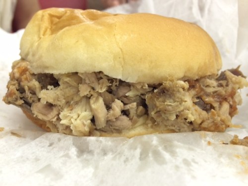 Chopped BBQ sandwich