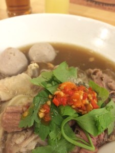 Wagyu beef noodles in broth at Nuer Koo