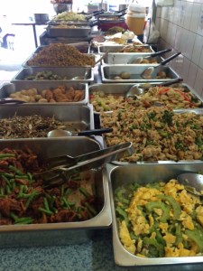 Lunchtime curry rice selection