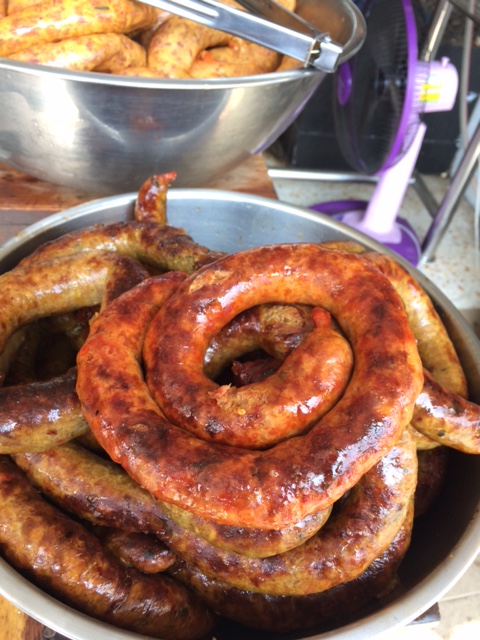 Northern Thai sausage at Wannapa